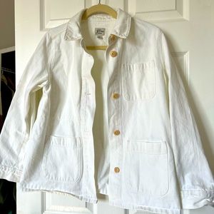 J Crew White Denim Jacket